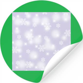Discover Lavender Snowflakes Pattern Stickers