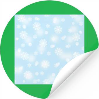 Discover Blue Snowflakes Pattern Stickers