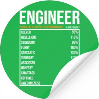 Discover Engineer Daily Value funny Engineer Stickers