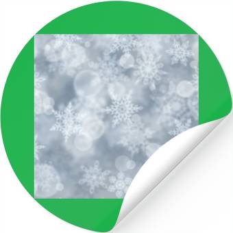 Discover Grey White Snowflakes Pattern Stickers