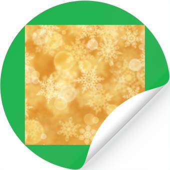 Discover Orange White Snowflakes Pattern Stickers
