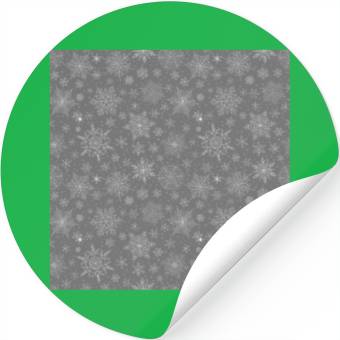 Discover Grey Snowflakes Pattern Stickers