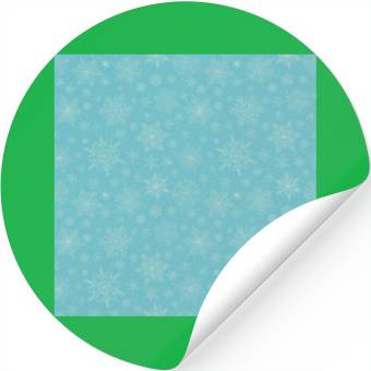 Discover Teal Snowflakes Pattern Stickers