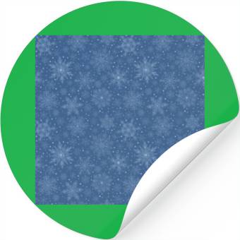 Discover Elegant Blue Snowflakes Pattern Stickers