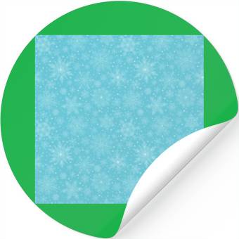 Discover Blue Snowflakes Pattern Stickers