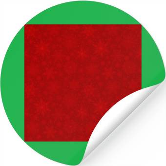 Discover Red Snowflakes Pattern Stickers