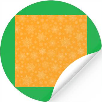 Discover Orange Snowflakes Pattern Stickers