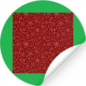 Discover Burgundy Red Snowflakes Pattern Stickers
