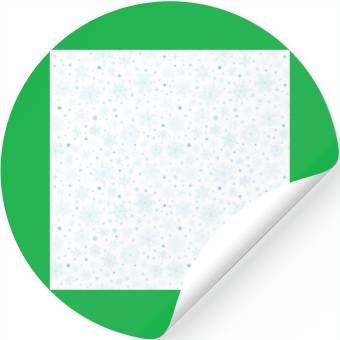 Discover Modern Snowflakes Pattern White Blue Stickers