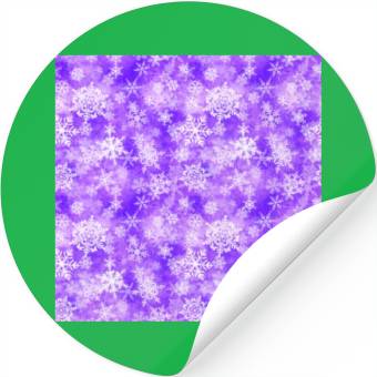 Discover Purple White Snowflakes Pattern Stickers