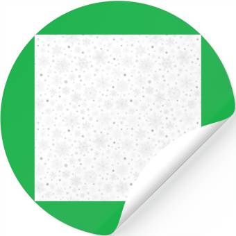 Discover Modern Snowflakes Pattern White Silver Stickers
