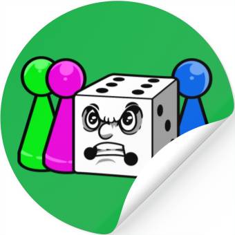 Discover Board Game Angry Dice Stickers