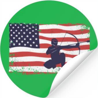 Discover American flag Arrowtag Stickers