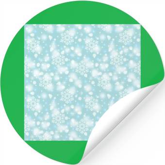 Discover Teal Snowflakes Pattern Stickers