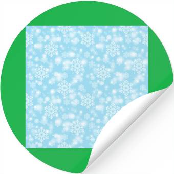 Discover Pretty Blue Snowflakes Pattern Stickers