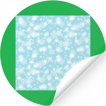 Discover Abstract Blue Snowflakes Pattern Stickers