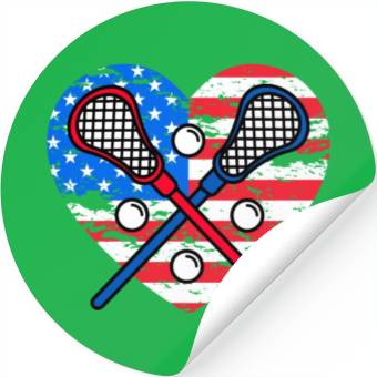 Discover Lacrosse US Flag Stickers