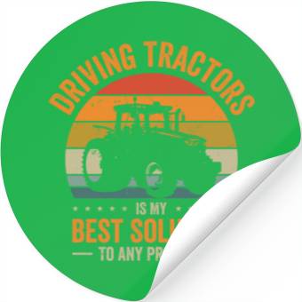 Discover Problem Solution Tractor Farming Agriculture Stickers