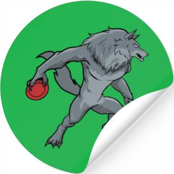 Discover Disc Golf Werewolf Stickers
