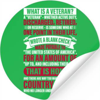 Discover US Veteran Defination Veterans Day Patriotic Ameri Stickers