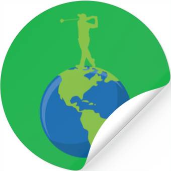 Discover Golf To The Earth Stickers