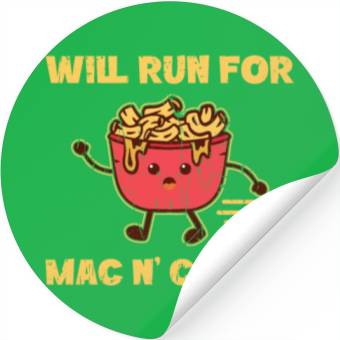 Discover Will run for mac n cheese - pasta Stickers