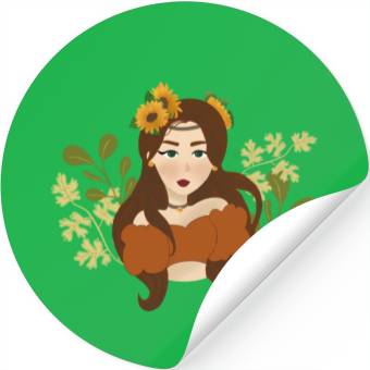 Discover Sun flower girl Stickers