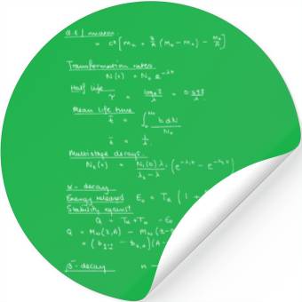 Discover Math Formula Design Stickers