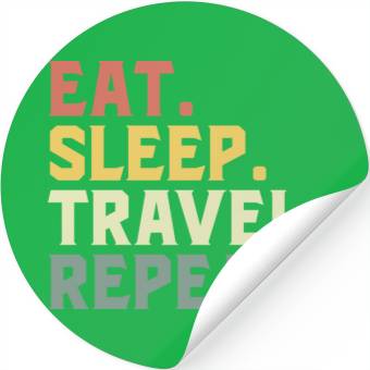Discover Eat Sleep Travel Repeat Stickers