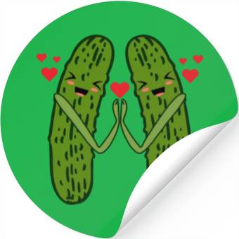 Discover Sweet Couple Pickle Stickers