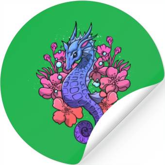 Discover Gothic Sea Horse Stickers