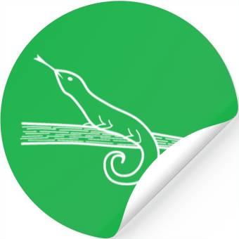 Discover Lizard on a tree branch Stickers