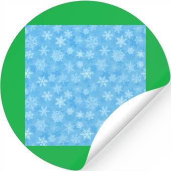 Discover Pretty Light Blue Snowflakes Pattern Stickers