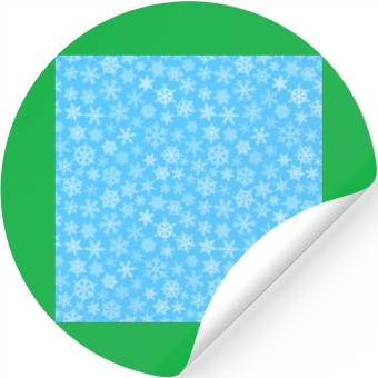 Discover Modern Blue Snowflakes Pattern Stickers