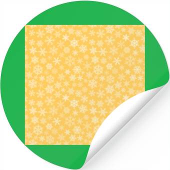 Discover Modern Yellow Snowflakes Pattern Stickers