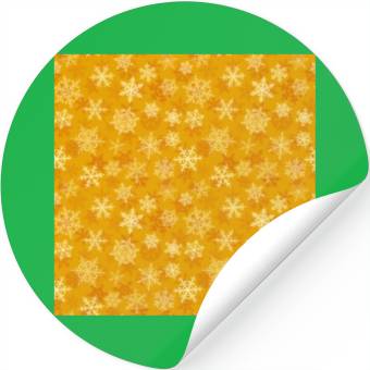 Discover Pretty Orange Snowflakes Pattern Stickers