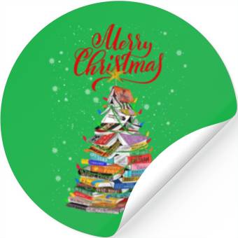 Discover Christmas Book Tree Lights Stickers