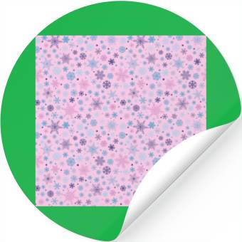 Discover Snowflakes Pattern Colorful Stickers