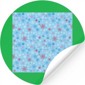 Discover Snowflakes Pattern Colorful Stickers