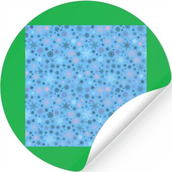 Discover Snowflakes Pattern Colorful Stickers