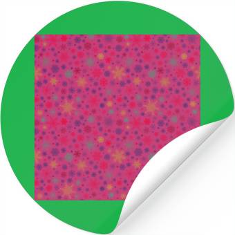 Discover Snowflakes Pattern Colorful Stickers