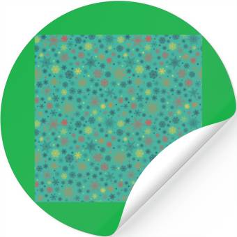 Discover Snowflakes Pattern Colorful Stickers