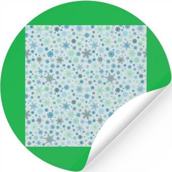 Discover Snowflakes Pattern Colorful Stickers