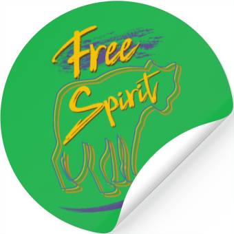 Discover Free Spirit Wolf Design Stickers
