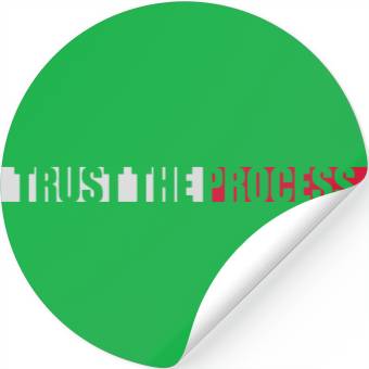 Discover trust the process quote Stickers
