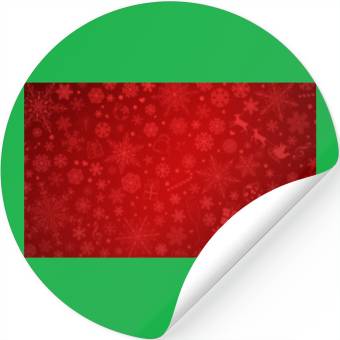 Discover Abstract Red Christmas Winter Pattern Stickers