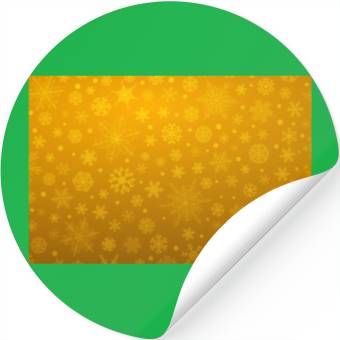 Discover Abstract Yellow Snowflakes Pattern Stickers