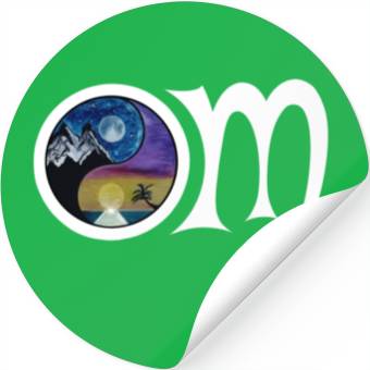 Discover OM Ying Yang Stickers