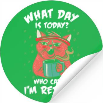 Discover Retired Cat Lover Retirement Stickers