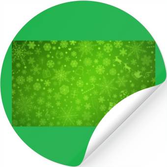 Discover Abstract Green Christmas Winter Pattern Stickers